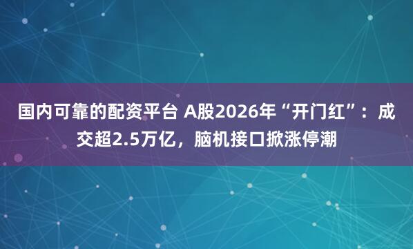 国内可靠的配资平台 A股2026年“开门红”：成交超2.5万亿，脑机接口掀涨停潮
